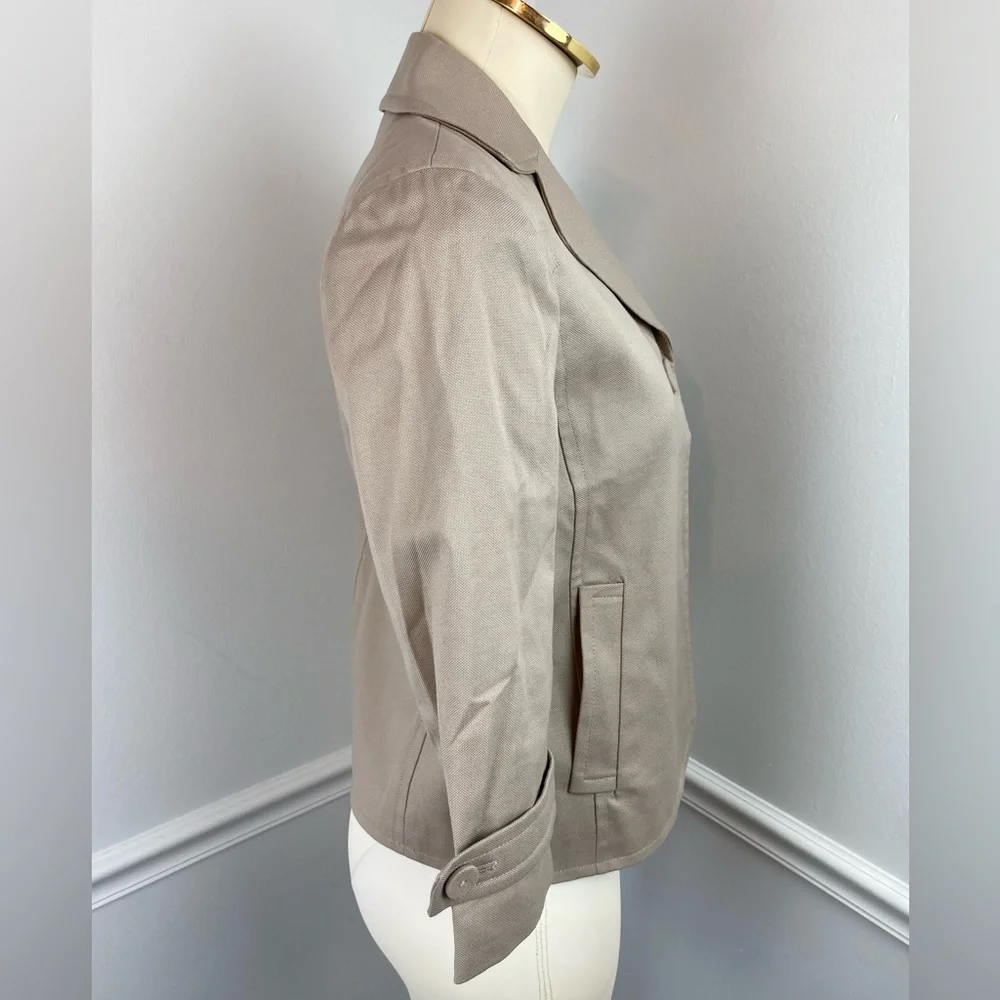 TALBOTS Petites Beige Jacket/Blazer | Size 2P - Picture 6 of 11